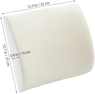 Mobestech Memory Lumbar Pillow for Car Flight Home Use - White