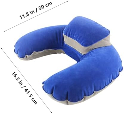Luxshiny Inflatable U-Shape Travel Pillow with EARPLUGS for Camping Plane Use