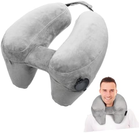 STOBAZA Inflatable Travel Pillow with Hood