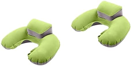 DECHOUS 2-Piece Inflatable Travel Pillow Ergonomic Neck Support for Outdoor Adventures Office Use and Transportation