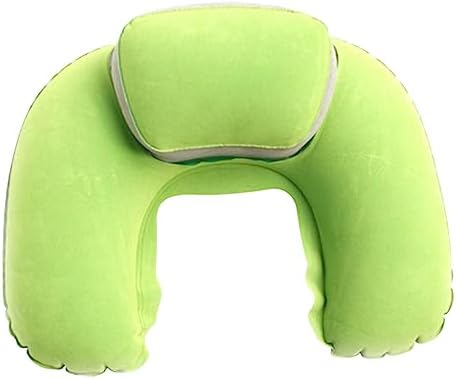TOGEVAL Inflatable U-Shaped Travel Pillow with Earplugs for Camping Compact Design