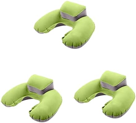 STOBAZA 3-Piece Inflatable Travel Pillow for Neck and Back Pain Relief