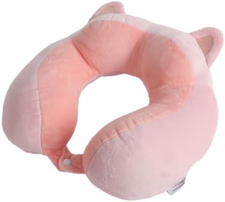 U-Shape Memory Foam Travel Pillow Pink