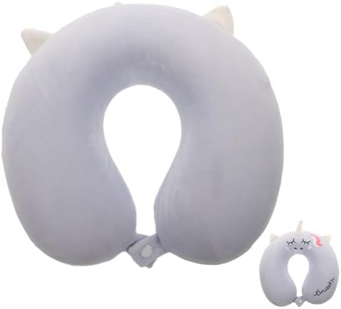 Premium Portable Neck Pillow with Removable Cover for Car Airplane Use