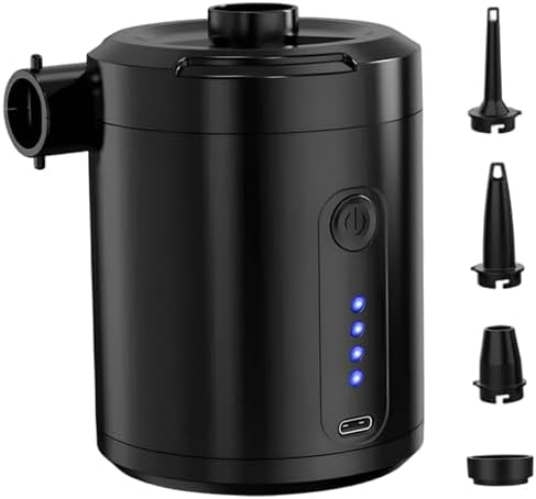 Yeory Mini Air Mattress Pump Rechargeable with 4000Pa suction for Pool Floats Mattresses More