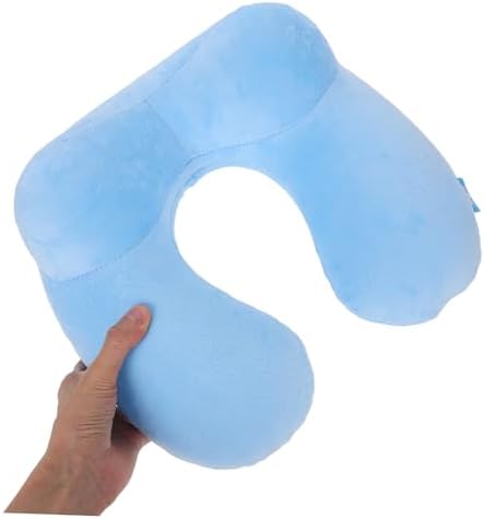 U Shaped Inflatable Travel Pillow - Neck Support for Airplanes and Cars