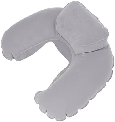 ETHZZLE Inflatable U Shape Neck Pillow Grey Travel Comfort Support