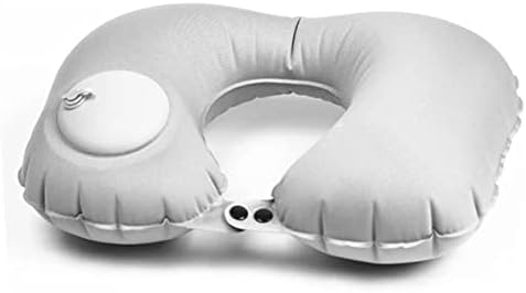 U-Shaped Neck Pillow with Automatic Inflator 2-Piece Set for Travel Comfort