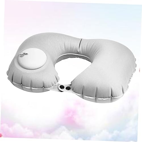 U-Shaped Neck Pillow with Automatic Inflator 2-Piece Set for Travel Comfort