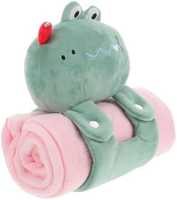 Milisten Foldable Cartoon Pillow and Blanket for Travel and Car