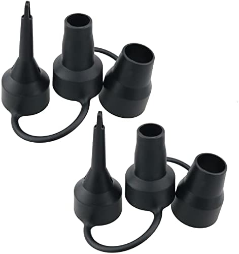 2 Sets 3 Sizes Plastic Pump Nozzle Adapters for Air Mattress and Inflatables