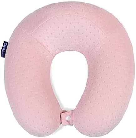 Gosider U-shape Memory Foam Travel Pillow Pink - Comfortable Airplane Pillow for Head and Neck Support