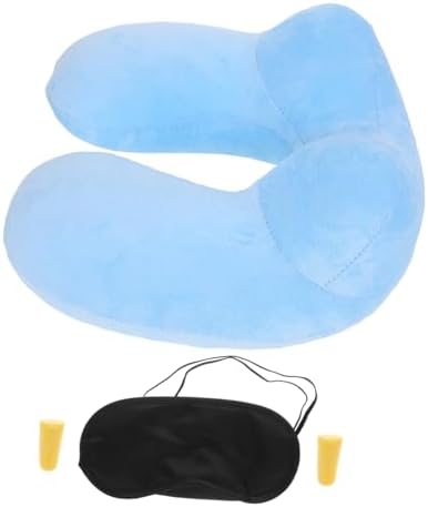 U Shaped Inflatable Travel Pillow - Neck Support for Airplanes and Cars