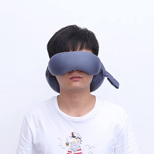 Ergonomic Travel Pillow with Eye Mask Comfort for Neck and Eyes