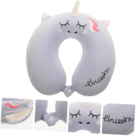 Premium Portable Neck Pillow with Removable Cover for Car Airplane Use