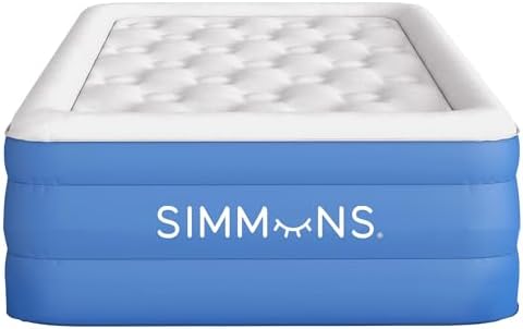 Simmons Rest Aire Mattress Twin 17 Soft Top Dura-Vinyl Air Mattress with Side Pump
