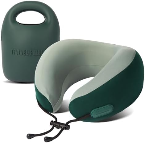 Ergonomic Memory Foam Travel Pillow for Airplanes
