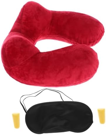 Kisangel Inflatable U-Shaped Neck Pillow for Travel Ergonomic Support for Airplanes Cars Trains