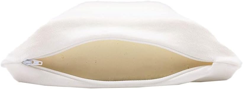 Travel Size Pillow Organic Contour with Cotton Cover Protector and Pillowcase GOLS GOTS Certified