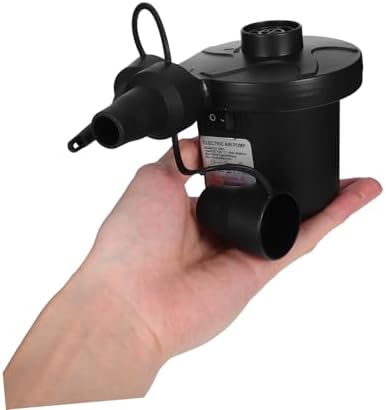 Zerodeko Compact Inflatable Mattress Inflator with Nozzles for Travel Pools Boats and Camping