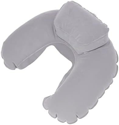 Zerodeko Ergonomic Inflatable Pillow for Travel Neck and Back Support Grey