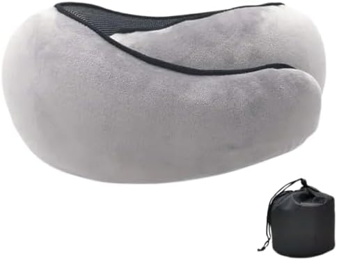 Ergonomic Neck Pillow Unique Design Memory Foam Breathable Machine Washable Travel Pillow for Airplane Car Office Naps