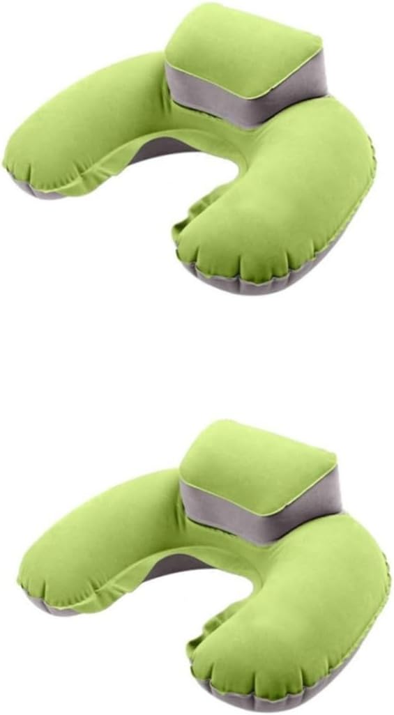 DECHOUS 2-Piece Inflatable Travel Pillow Ergonomic Neck Support for Outdoor Adventures Office Use and Transportation