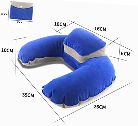 TOGEVAL Inflatable U-Shaped Travel Pillow with Earplugs for Camping Compact Design