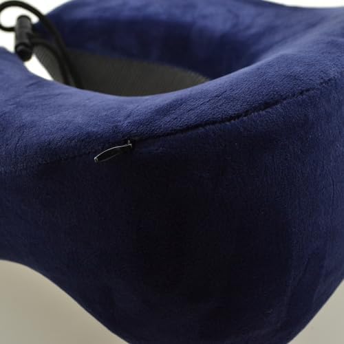 Bi-Trust U-Shape Memory Foam Travel Pillow Neck Support Head Rest Car Plane Cushion - Dark Blue