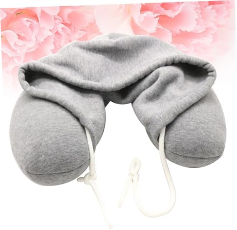 Holidoyo Travel Neck Pillow with Hood U-Shaped Design