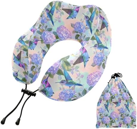 ALAZA Memory Foam Travel Neck Pillow - Washable Portable Memory Support for Airplanes Camping More