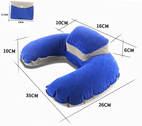 Romanisba Inflatable U-Shaped Travel Pillow With Earplugs For Neck Support Comfort