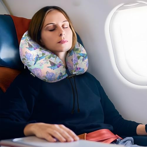 ALAZA Memory Foam Travel Neck Pillow - Washable Portable Memory Support for Airplanes Camping More