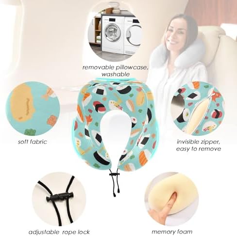 ALAZA Neck Travel Pillow for Airplanes - Memory Foam for Comfort Support