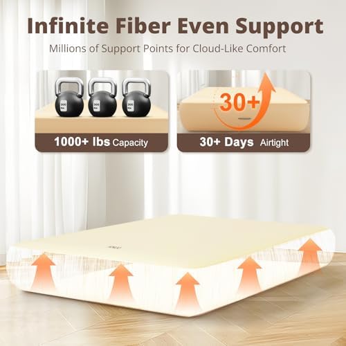 KNUO Twin Air Mattress Infinite Fiber 1000lbs 30-day