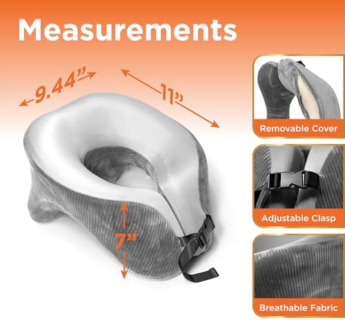 BLACKDECKER Memory Foam Travel Neck Pillow