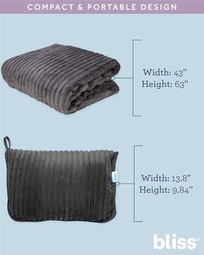 Blissology 2-in-1 Travel Pillow Blanket Set