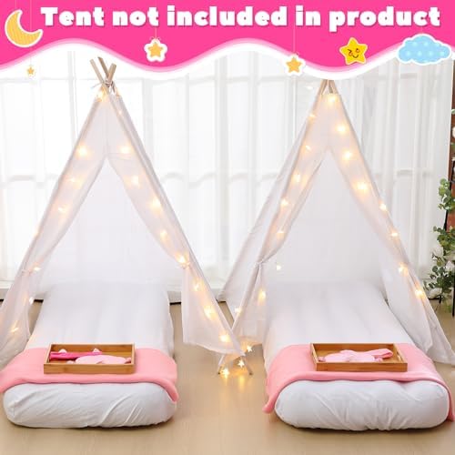 Windyun Kids Air Mattress - Pink for Kids 63x27x8 inches 2 Set for Camping