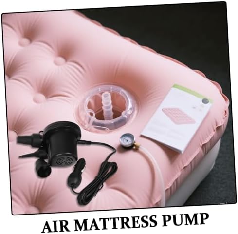 Zerodeko Compact Inflatable Mattress Inflator with Nozzles for Travel Pools Boats and Camping