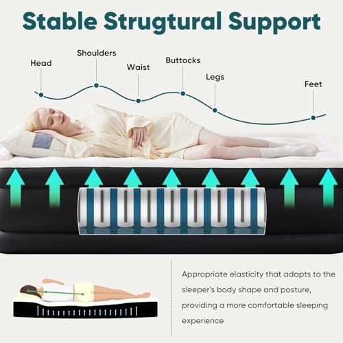 Ultra-comfortable inflatable air mattress with noise-free performance