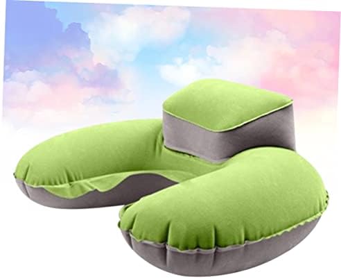 TOGEVAL Inflatable U-Shaped Travel Pillow with Earplugs for Camping Compact Design