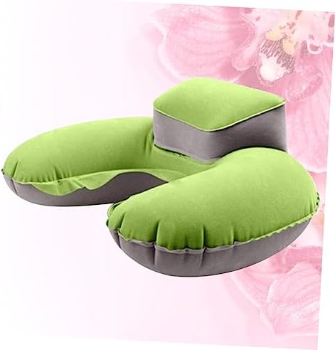 TOGEVAL Inflatable U-Shaped Travel Pillow with Earplugs for Camping Compact Design