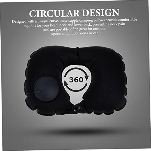 Healifty Comfortable Inflatable Neck Pillow for Travel Car Plane Home Use
