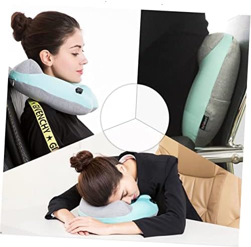 Adjustable Inflatable Pillow Ergonomic Design for Neck Pain Relief Grey