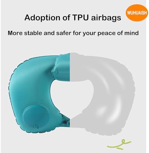 WUHUAISH Inflatable Travel Neck Pillow Enhanced Comfort with Neck Cushion