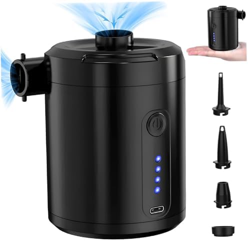 Yeory Mini Air Mattress Pump Rechargeable with 4000Pa suction for Pool Floats Mattresses More