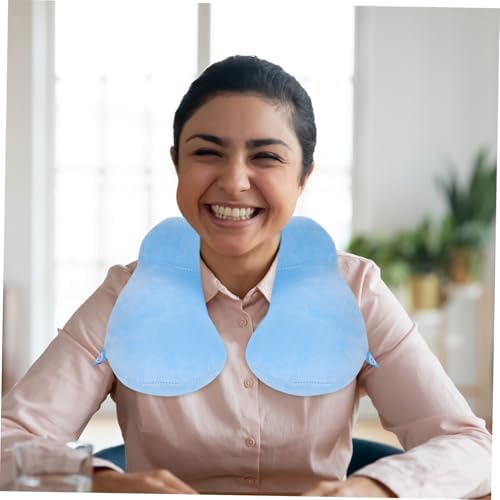 U Shaped Inflatable Travel Pillow - Neck Support for Airplanes and Cars