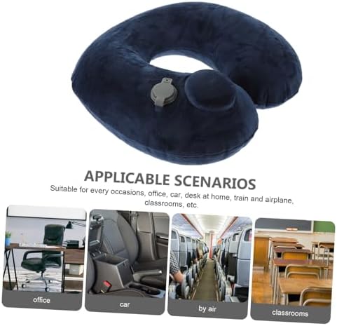 Head neck comfort inflable pillow for airplane travel