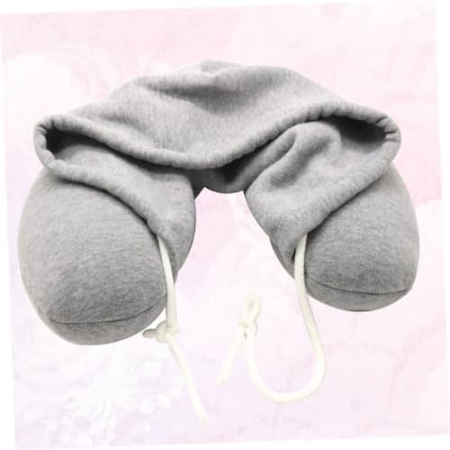 Holidoyo Travel Neck Pillow with Hood U-Shaped Design