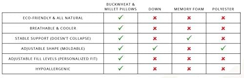 Bucky 100 buckwheat pillow travel-friendly natural comfort